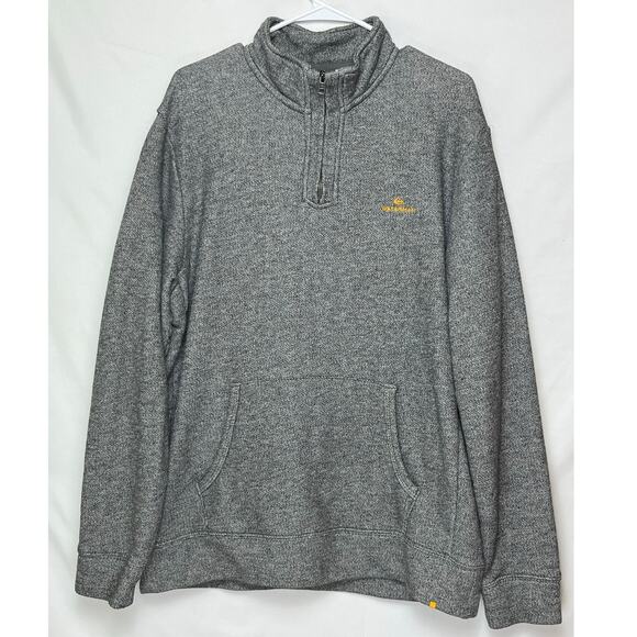 Quiksilver Waterman Men’s XL Gray 1/4 Zip Kangaroo Pocket Long Sleeve Pullover - Picture 1 of 7
